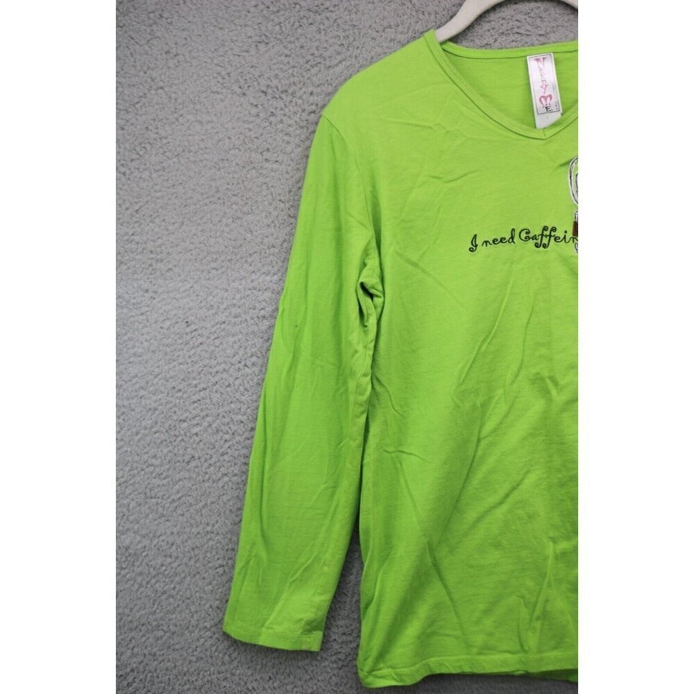 Needy Me Pajama Set-"I Need Caffeine"-Size Large-Drawstring - Picture 11 of 16